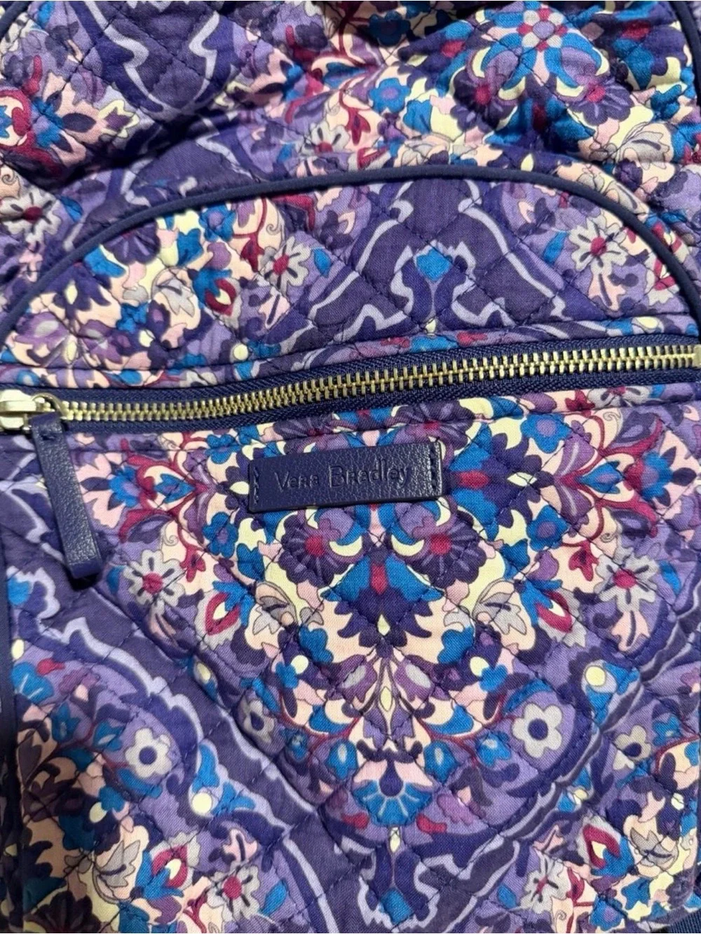 Vera Bradley Purple Floral Quilted Backpack